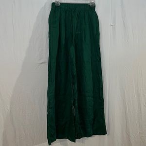 Women’s wide, leg pants Zara Green XSmall